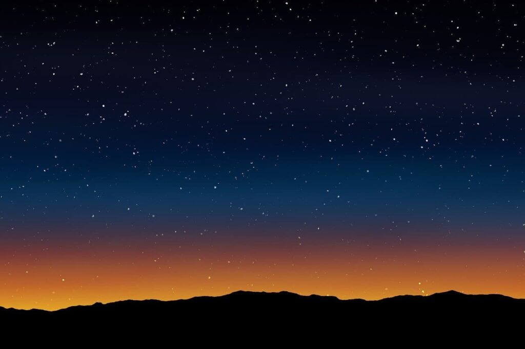 Countless stars twinkling in the night sky
